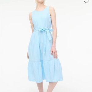 J. Crew Factory Belted Gauzy Midi Dress. Size 12P‎ NWT